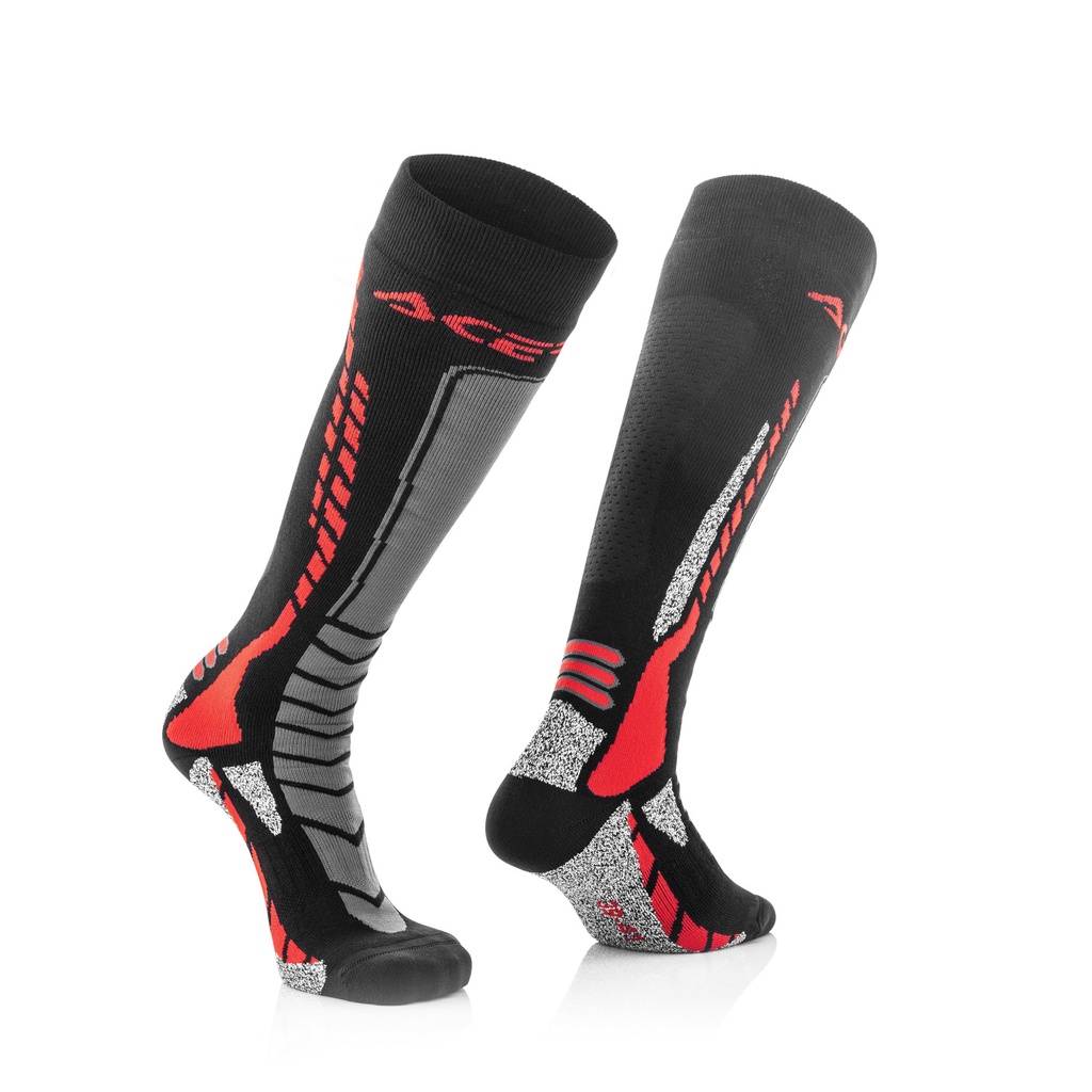 ACERBIS - MX PRO SOCKS สีดําแดง