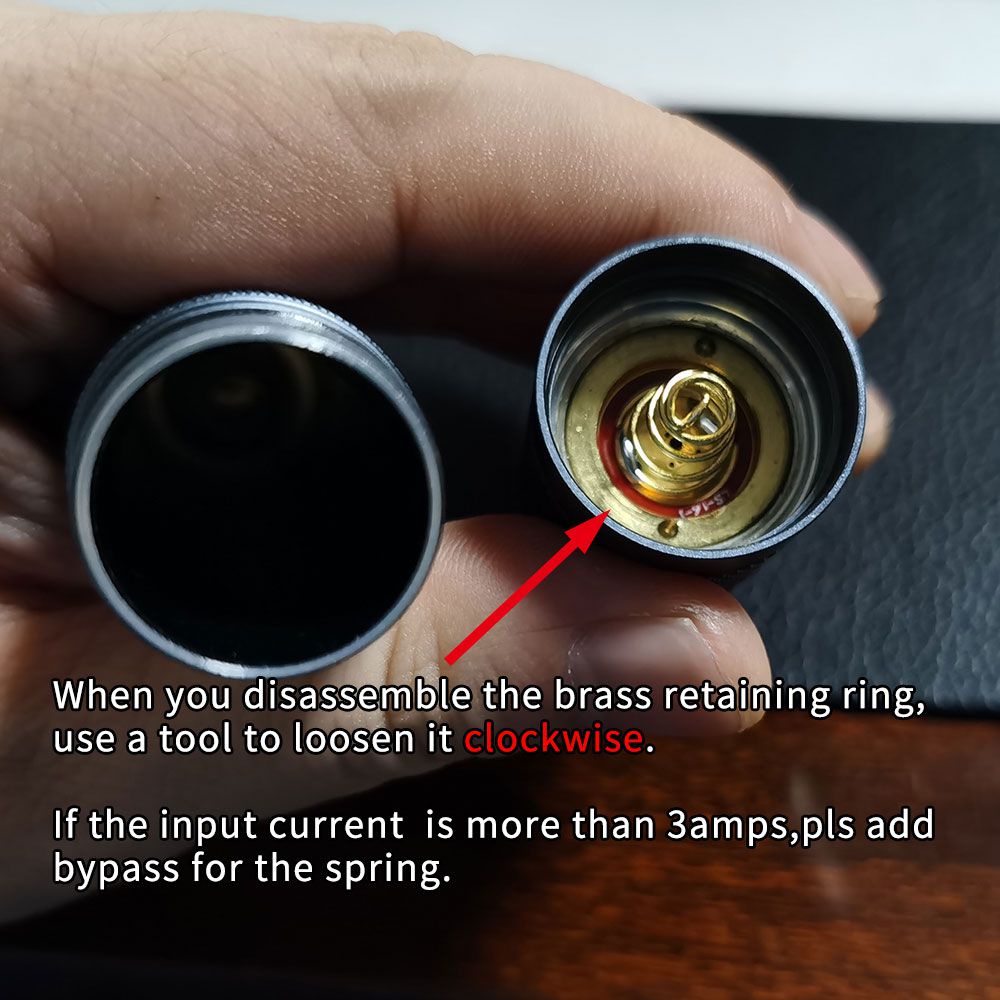 ปุ่มสวิทช์สแตนเลส 16 มม. สําหรับ Convoy S2 +/S3/S2/S5/S6/S8/M1/M2/C8/C8+ / s21a ไฟฉาย - รูปที่ 3