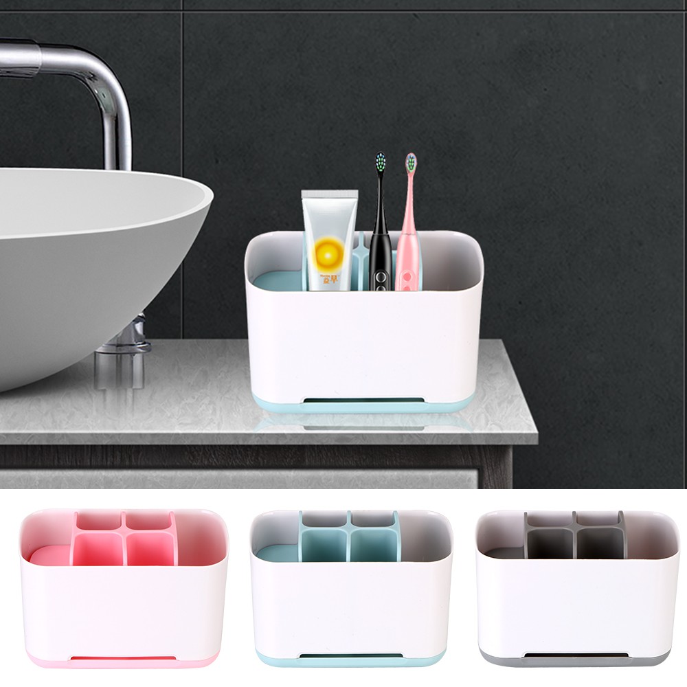 Toothbrush Toothpaste Holder Case Shaving Makeup Brush Electric Toothbrush Holder Organizer Stand Bathroom Accessories Box main image 1