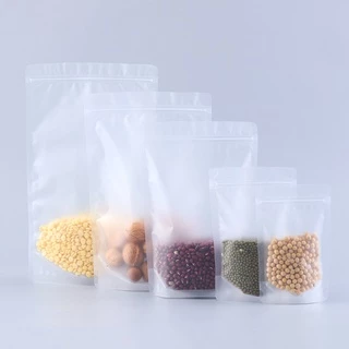 SC Paper-Pack ถุงพลาสติกขุ่น ตั้งได้ ซิปใส (แพ็ค 50 ใบ)