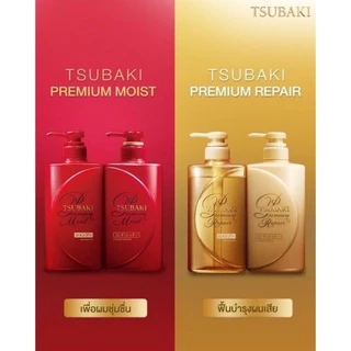 ฉลากไทย TSUBAKI by Shiseido ซึบากิ พรีเมียม Moist Repair Premium Shampoo Conditioner Treatment แชมพ