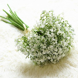 ช่อดอกไม้ประดิษฐ์ช่อดอกไม้ผ้าไหม Gypsophila 16 ชิ้นสําหรับตกแต่งบ้านงานแต่งงาน