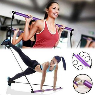 พีลาทีส บาร์โยคะ portable pilates พร้อมส่ง สีม่วง ลดล้างสต๊อก