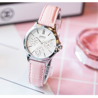 แหล่งขายและราคานาฬิกา CASIO รุ่น LTP-V300L-4A นาฬิกาผู้หญิง สายหนังสีชมพู สุดน่ารัก สินค้าของแท้ 100% รับประกันสินค้า 1 ปีเต็มอาจถูกใจคุณ