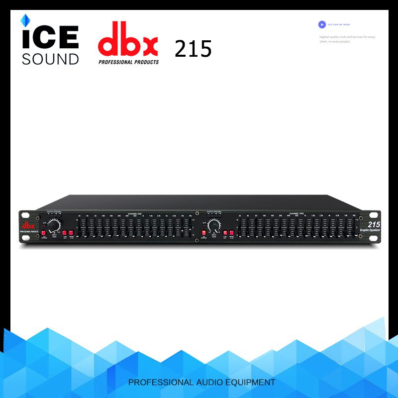 DBX eq 215 Dual Channel 15Band Equalizer 1U Rack Mount intl รองรับ