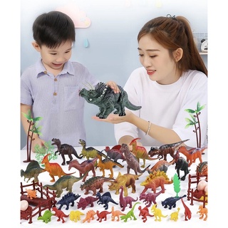 ของเล่นไดโนเสาร์ พลาสติกจำลอง ของเล่นฟิเกอร์ไดโนเสาร์ Dinossauro สําหรับเด็ก 46 ชิ้นและแบบ 28ชิ้น