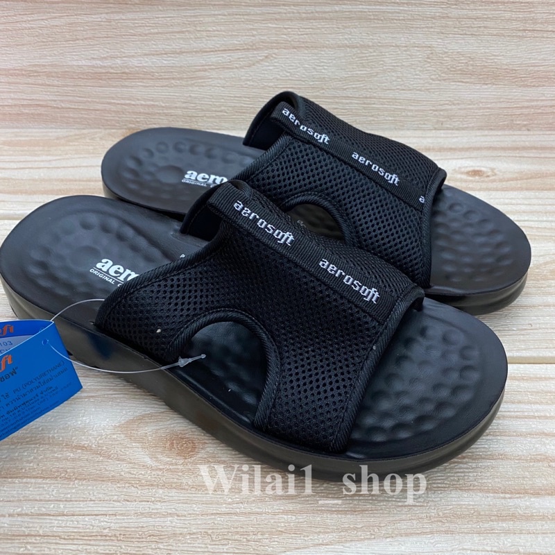 aerosoft  รุ่น 5103  รองเท้าแตะสวม (38-46) สีดำ/น้ำตาล ลยอ/ลลก