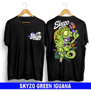 เสื้อเชิ้ต ลาย Skyzo Green Iguana สําหรับผู้ชาย