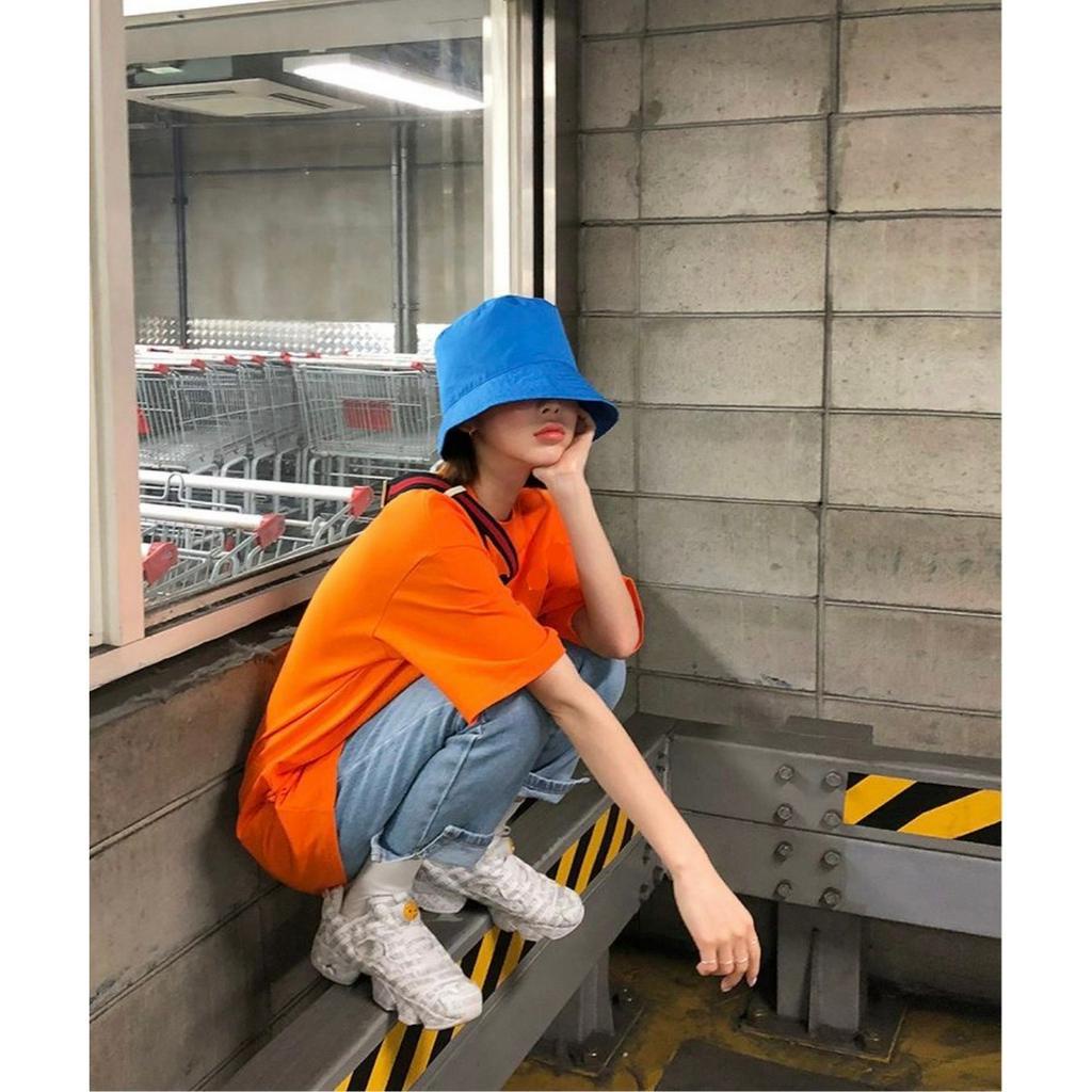 เสื้อยืดเปล่าสีส้ม เสื้อยืดสีส้มคอกลม ไม่แถมถุงเท้า S-5XL มีไซต์เด็ก