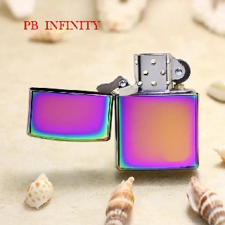 ไฟแช็คน้ำมัน สีรุ่นzippo ใช้นำมันรอยสันได้ สีรุ้ง