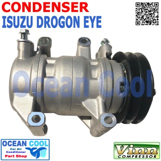 คอมเพรสเซอร์ อีซูซุ ดราก้อนอายส์ 2 ร่อง ลูกสูบ ใช้น้ำมันคอม Oil 8 COM0065 Compressor Isuzu Dragon Eye อะไหล่ แอร์ รถยนต์