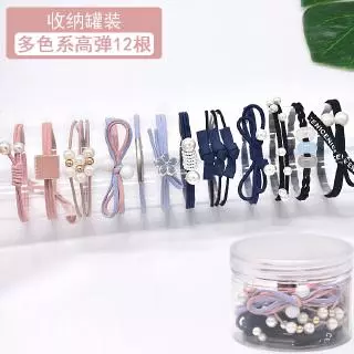 ยางรัดผม สไตล์เกาหลีและญี่ปุ่น สำหรับผู้หญิง 12 ชิ้น