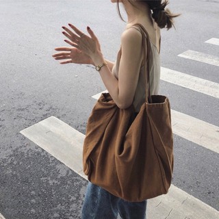 กระเป๋าผ้าใบใหญ่ two-side tote กระเป๋าผ้าแคนวาส T030