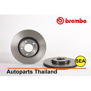 จานเบรกหน้า Brembo สำหรับ Mazda 3 (BK) 2.0, New 3 (BL) ปี 05-14 รุ่น HC UV (1เซต 2 ชิ้น)