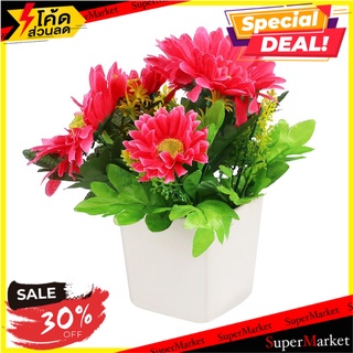 กระถางเยอบีร่า ฟ้าและดอกไม้ สีชมพู ต้นไม้ประดิษฐ์ ARTIFICIAL GERBERA IN POT SKY AND FLOWER PINK อุปกรณ์ตกแต่งสวน