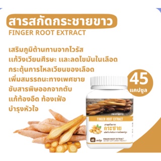 กระชายขาว สกัด finger root extract 290 mg 45 เเคปซูล เพิ่มภูมิคุ้มกัน EXP 27/07/2024