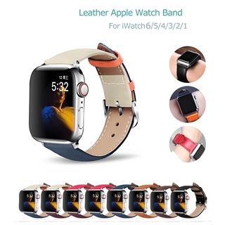 สายนาฬิกาข้อมือ หนังวัวแท้ สำหรับนาฬิกา Compatible with iWatch Iwatch ซีรี่ส์ 8/7 /6 / 5 / 4 / 3 / 2 / 1iwatch ขนาด  45มม. 41มม.42 มม. 38 มม. 44 มม. 40 มม. 49มม.