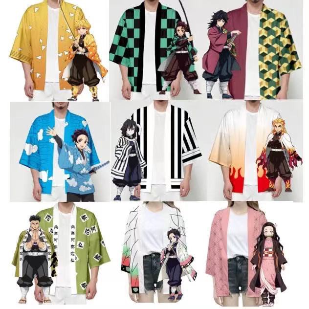 best seller Anime Demon Slayer Cosplay เสื้อดาบพิฆาตอสูร ชุดชิโนบุ ชุดคอสเพลย์ Kimetsu Yaiba Shinobu เสื้อคลุม GiyuuAA
