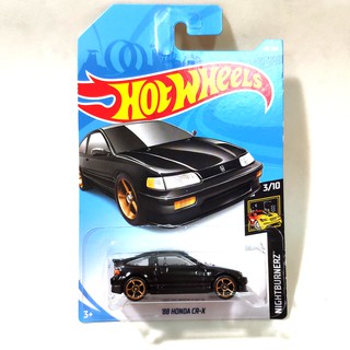 รถเหล็ก Hot Wheels 88 Honda CR-X Black ฮอนด้า CRX สีดำ