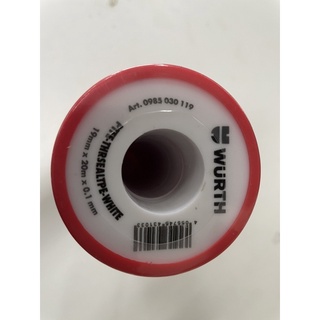 wurth ม้วนใหญ่ 19มม x 20ม. x0.1มม เทปพันเกลียวกันรั่ว (PTFE)