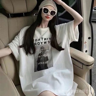 尺码 (พร้อมสต็อก) FAT mm Large Women's Casual Medium Length SHORT Sleeve T-表面印花 Sleeve Sleeve 尺码建议 gary97斤2022. ที่4.22