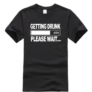 [S-5XL] เสื้อยืดผ้าฝ้าย พิมพ์ลาย Getting Drunk หลากสี แฟชั่นฤดูร้อน สําหรับผู้ชาย 2022