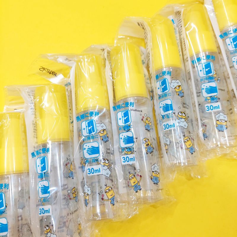 💦ขวดสเปรย์ แบบพกพา Princess,Minions,Doraemon นำเข้าจากญี่ปุ่นแท้100% ขนาด 30ml. (ขวดเปล่า)เอาไว้ใส่แอลกอฮอล์พกพาได้💦