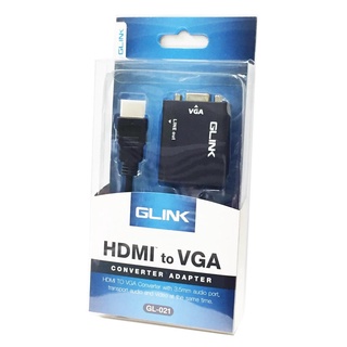 Glink GL-021 สายแปลง HDMI TO VGA มีช่องต่อเสียง Converter Ad…