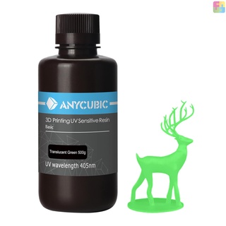 [niceth] Anycubic ของแท้ เรซิ่น 405nm ความแม่นยําสูง 500 กรัม สีเขียว สําหรับเครื่องพิมพ์ 3D LCD