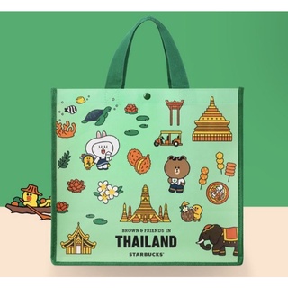 StarbucksThailand Line Friendsกระเป๋าช้อปปิ้งอเนกประสงค์