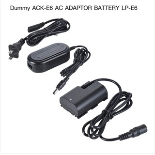 Dummy Battery ACK-E6 AC Adapter Battery LP-E6 for Canon 5DS 5DIV 7DII 80D EOS-R