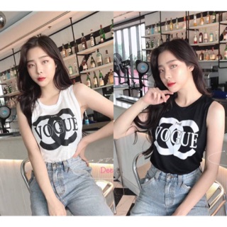 🍁พร้อมส่ง🍁 เสื้อแขนกุดแฟชั่น Cotton 💯%