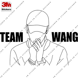 TEAM WANG no.3 สติ๊กเกอร์ 3M ลอกออกไม่มีคราบกาว  Removable 3M sticker, สติ๊กเกอร์ติด รถยนต์ มอเตอร์ไซ"