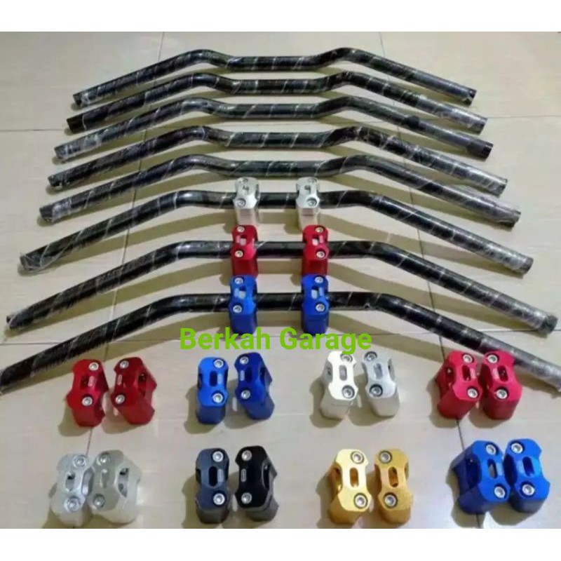 แฮนด์ RZR สีดํา Plus แฮนด์ CNC คู่ CB 150 R CBR Satria Rx-King