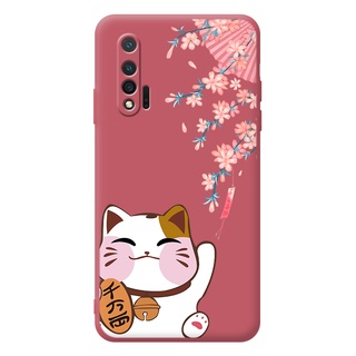 Dmy เคสโทรศัพท์มือถือ ซิลิโคนนิ่ม กันกระแทก ลายแมวรวย สําหรับ huawei nova 6 7 7i 7se 5T 5i 3 3i 8 8i 9se