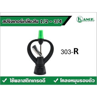 สปิงเกอร์เกลียวใน1/2-3/4 สปิงเกอร์ใบสแตนเลส รุ่นโคลงหมุนรอบตัว หัวจ่ายน้ำ แพ็ค10ชิ้น