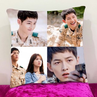 หมอนอิง สั่งทำ ใส่ได้4รูป หมอนอิงขนนุ่ม หมอนอิงโซฟา หมอนอิงหลัง Cushions Song Joong Ki ซงจุงกิ​ Descendants Of the Sun