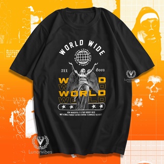 เสื้อยืด พิมพ์ลาย World Wide แนวสตรีท Lunar Distro 5114