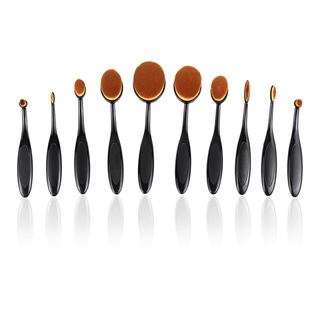 LAMJAD Oval Large Makeup Brushes Fast Flawless Application Liquid Cream Powder Foundation (Rose Gold 2)