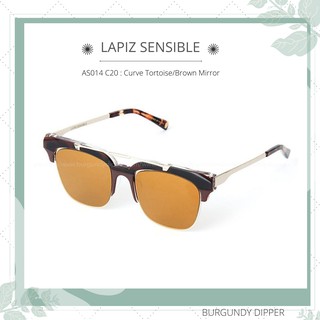 แว่นกันแดด LAPIZ SENSIBLE รุ่น AS014 C20 : Curve Tortoise/Brown Mirror