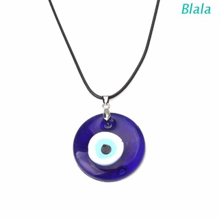 Blala Turkish Evil Eye Protection Blue Eyes Glass Lucky Charm Pendant Necklace Unisex