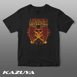 แขนสั้นcrew neckเสื้อยืด พิมพ์ลายวงร็อคเฮฟวี่เมทัล Kazuya TM-0013 AVENGED SEVENFOLDS-XXXXL