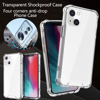 【เตรียมจัดส่ง】เคสใส ขอบกันกระแทก สําหรับ iPhone 14 Pro Max 13 Mini 12 11 14plus X XR i7 i8 i6s i6 plus SE 2020 7 8 6 6S เคสโทรศัพท์ Soft TPU Case เคสป้องกัน สี่มุมป้องกันการหล่น