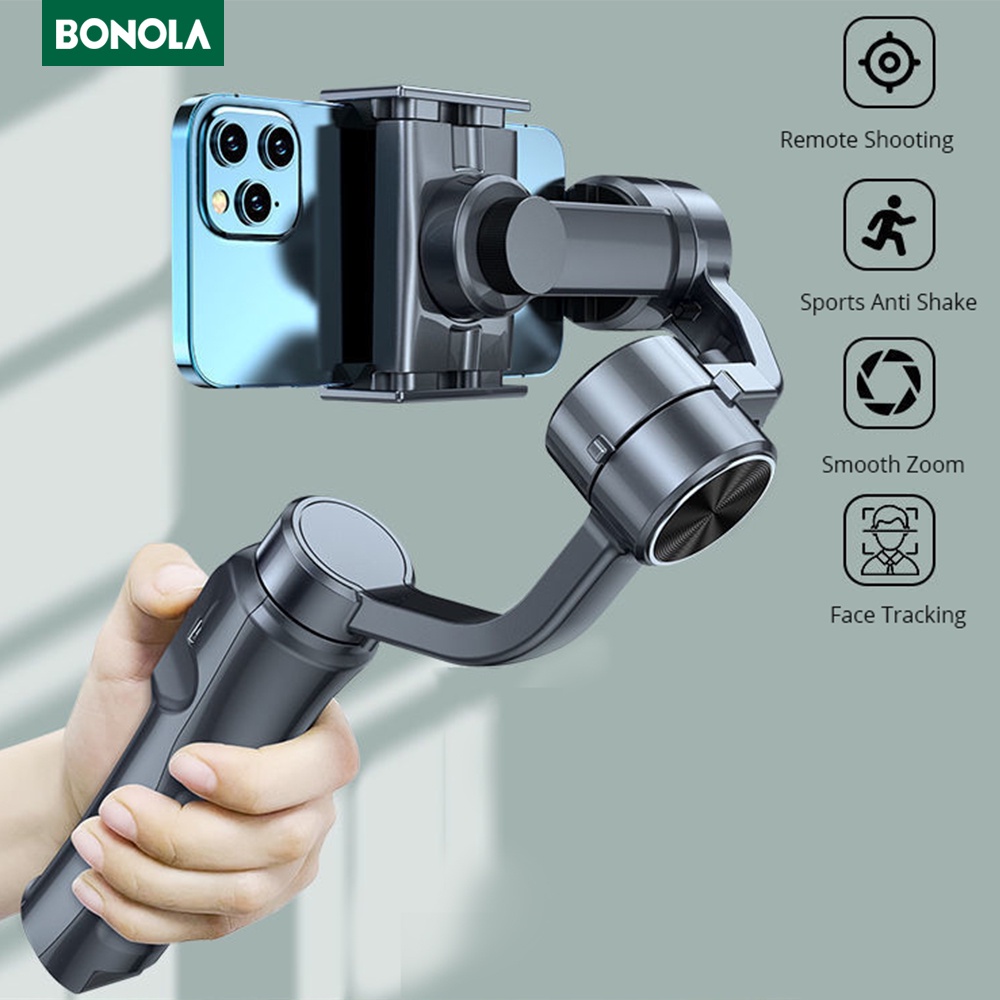 Bonola 3 Axis Handheld Gimbal Stabilizer for IOS/Andriod Smartphone Stabilizer Tripods Video Record 