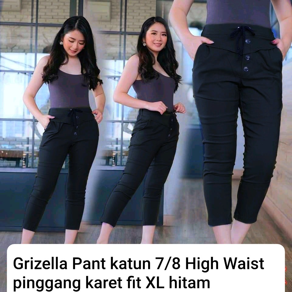 LL- grizella pant7/8 Cotton material30s หน้าพร้อมสายรัด lp88cm pj74cm