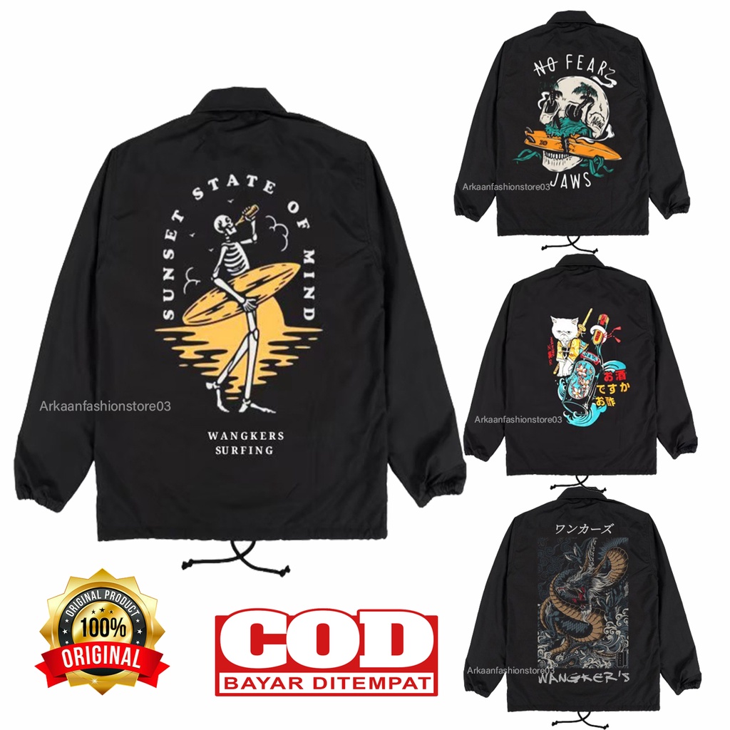 AKN - เสื้อแจ็คเก็ต COACH กันน้ําใหม่ล่าสุด / เสื้อแจ็คเก็ตแฟชั่นของแท้ WANGKERS SURFING SUNSET เสื้