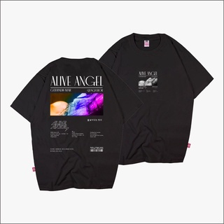 เสื้อยืดผ้าฝ้ายพิมพ์ลายขายดี เสื้อยืด DISTRO STREETWEAR ALIVE ANGEL GOODNESS สีดํา สําหรับผู้ชาย และผู้หญิง แขนสั้น ทรงป