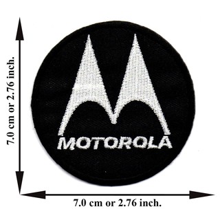 ตัดรีด ตัวรีดติดเสื้อ อาร์มปัก ติดเสื้อปัก ปักเสื้อ DIYลาย MOTOROLA1