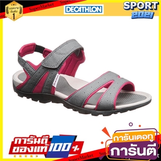 รองเท้ารัดส้นสำหรับผู้หญิงใส่เดินในเส้นทางธรรมชาติรุ่น NH100 (สีเทา/ชมพู) Sandals for women walking on nature trails: NH