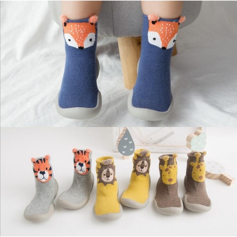 Baby Toddler Shoes Baby  Shoes Non-slip Fox Tiger  Thickening Shoes Sock Floor Shoes Foot Socks Anim